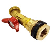 Pirinç Su Deposu/Yağmur Varili Musluk Seti 3/4" x 1/2" Erkek Yağmur Suyu Yönlendirme Seti, Musluk ve Bölme Bağlantısı ile