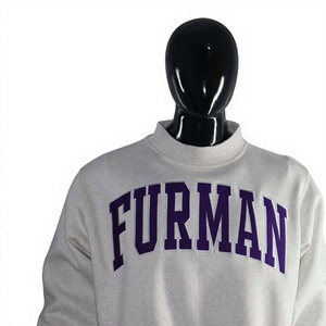 Furman Crew <b>Neck</b> Sweatshirt White Oversized Women's <b>Mock</b> <b>Neck</b> Sweatshirt Custom Logo Cotton Blend Pullover Fashion Brand OEM Man - Product Image 4