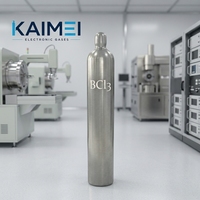 Cilindro de Gas de Acero Electrónico Grado 5N BCl3 de 10L/47L para Grabado de Semiconductores con Válvula CGA660/DISS634, Gas Industrial