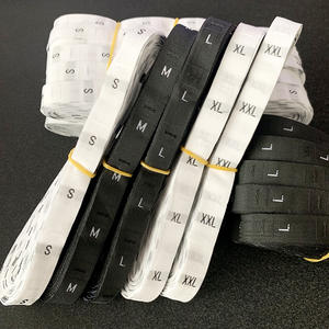 Nhà Máy Bán Hàng Trực Tiếp Quần Áo Nhãn Kích Thước Nhãn Phổ Cổ Áo Nhãn Phổ Quát Màu Đen Và Trắng Kích Thước Nhận Định Cho Quần Áo - Product Image 1