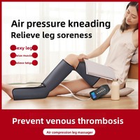 Masajeador de Piernas y Pies con Presión de Aire, Vibración Ultrasónica y Compresa Caliente |   Control Remoto Inalámbrico con Batería de Litio Recargable por USB