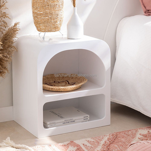 White Painted Living Room Wall Mount Decorative Display Storage Cabinet