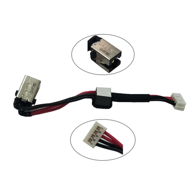 PJ490 DC Power Jack Charging Cable Harness Compatible with for Toshiba Satellite C850 C850D C855 C855D Laptops