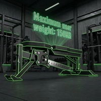 Banc de musculation pliable en acier VIGFIT, usage commercial, capacité de charge maximale 150 kg, banc de presse à force de frappe sans interstice pour salle de sport