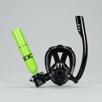 Certification CE : Mini-bouteille de plongée en aluminium haute pression de 0,5 L pour la plongée, rechargeable, bouteille d'air pratique avec masque