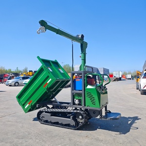 Minidumper de orugas de 0.8T con grúa, volquete hidráulico compacto sobre orugas para agricultura y granjas - ¡Gran oferta! - Product Image 2