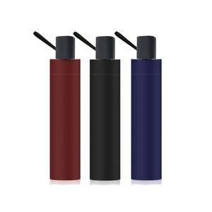 Sombrilla de Viaje Plegable de 3 Pliegues con 10 Varillas, de Acero con Revestimiento Negro, Resistente al Viento y a los Rayos UV, Protección Solar, 60 cm, Venta al Por Mayor Personalizada - Product Image 4