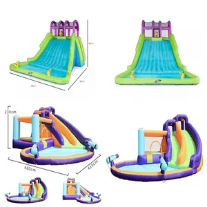 Ensemble gonflable d'extérieur pour enfants, château gonflable, humide ou sec, pour pièces d'eau, piscines de natation, bon marché, vente - Product Image 1