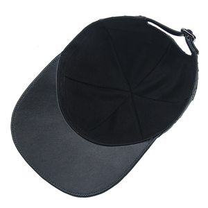 Piel de avestruz SnapBack <span class=keywords><strong>Cap</strong></span> 6 panel ala plana personalizada llanura piel de avestruz negro SnapBack gorra y sombrero - Product Image 6