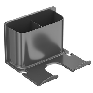 Hair Dryer Holder <b>Wall</b> Mounted <b>Corner</b> Storage Rack Graphite Gray Durable Bathroom <b>Shelf</b> - Product Image 3