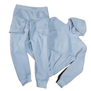 Ensemble de survêtement personnalisé de haute qualité pour homme, style hip-hop d'hiver, OEM, sweat-shirt à capuche et pantalon cargo respirant - Product Image 1