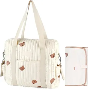 Çok İşlevli bezi anne çantası seyahat bebek nappy çanta anneler için bez bebek bakım çantası