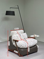 Nouvelle Arrivée 2026 - Fauteuil en Tissu Rembourré Doux pour Salon - Chaise de Loisirs Individuelle
