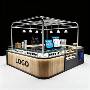 Kiosque mobile en bois préfabriqué pour événements, design compact, rose et bleu, pour <span class=keywords><strong>café</strong></span> et décoration intérieure - Product Image 4