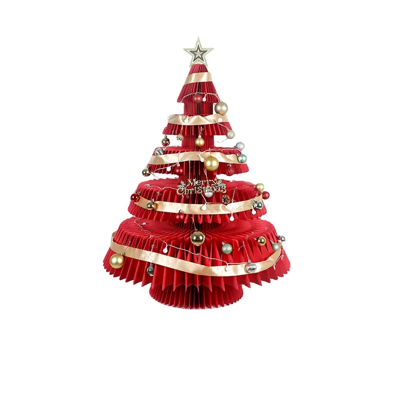 Enfeites de favo de mel para decoração de árvore de Natal, enfeites de papel para vitrines festivos, decorações de Natal com enfeites de papel, decoração artesanal