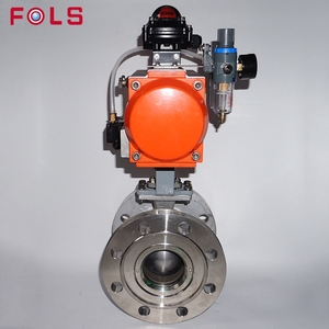 Válvula de bola de control con puerto en V, operada neumáticamente, con brida, CF8 CF8M - Product Image 4