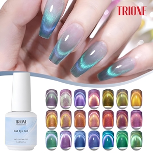 <span class=keywords><strong>Vernis</strong></span> à ongles gel 9D double effet œil de chat, UV Soak Off, pailleté, holographique, arc-en-ciel, magnétique, pour usage professionnel en salon, vente en gros OEM/ODM - Product Image 1