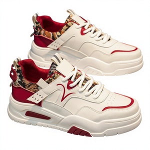 Spring Men's Lace-Up Breathable White <b>Shoes</b> Student Trendy All-Match Thick-Soled <b>Height</b>-<b>increasing</b> Sports Casual Sneakers Daddy - Product Image 1