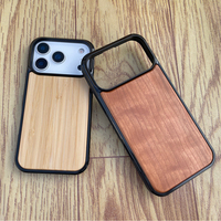 Casing Ponsel Anti Benturan Ramah Lingkungan dari Bambu & Kayu Walnut untuk 17 Pro Max