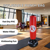 Sac de frappe gonflable autoportant pour fitness, tour de boxe gonflable pour enfants et adultes, cible de boxe anti-stress en PVC remplie d'eau