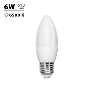 หลอดไฟ LED C37 E27 6 วัตต์, ประหยัดพลังงาน, อายุการใช้งานยาวนาน, เหมาะสำหรับการให้แสงสว่างในบ้านและพื้นที่เชิงพาณิชย์ - Product Image 1