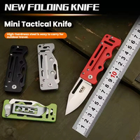 Cuchillo Plegable de Acero Inoxidable Portátil EDC, Cuchillo para Acampar y Cazar al Aire Libre