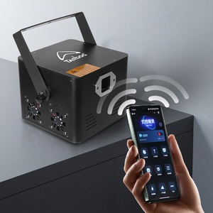 Proyector de escáner láser a todo color animado <span class=keywords><strong>3D</strong></span> de 6W, Control DMX512 para club nocturno, boda y fiesta, iluminación de escenario de discoteca - Product Image 5