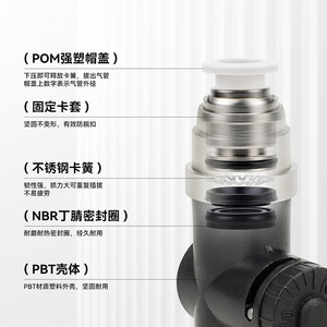 วาล์วบอลขนาดเล็ก BVC/BVL 6 M5 วาล์วพลาสติกแบบแมนนวลสำหรับสายลมอัด 0-60 องศาเซลเซียส 100 ปอนด์ต่อตารางนิ้ว - Product Image 5