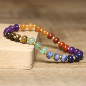 7-Round Energy <b>Healing</b> Beaded <b>Bracelet</b>, Adjustable Women's <b>Bracelet</b>, Wholesale Jewelry - Product Image 1