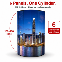 Écran LED flexible FFP2, pas de pixel de 2 mm, 250 000 pixels/m², module d'écran LED incurvé intérieur 320x160 mm, faible consommation 98 W/m²