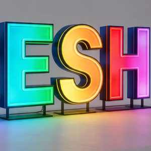 Lettres LED en acrylique de haute qualité, enseigne lumineuse 3D personnalisée pour le hall d'hôtel - Product Image 1