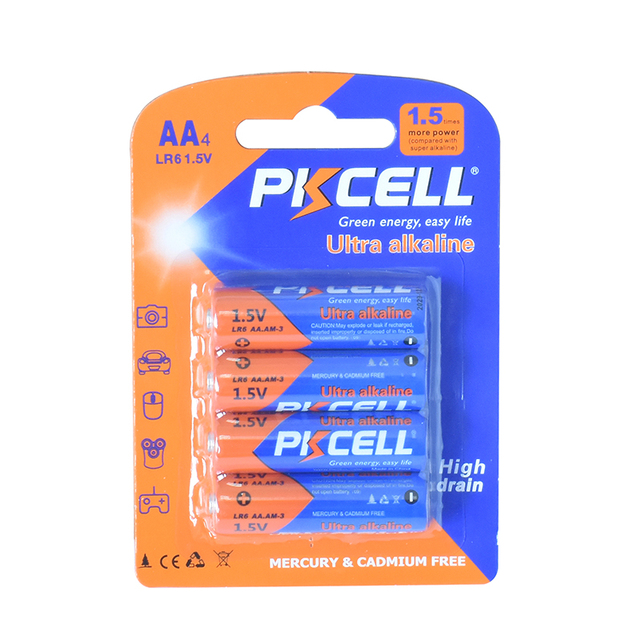 PKCELL Dry Battery Doorbell Aa Pilhas LR6 1.5V Alkaline Cell AA UM3