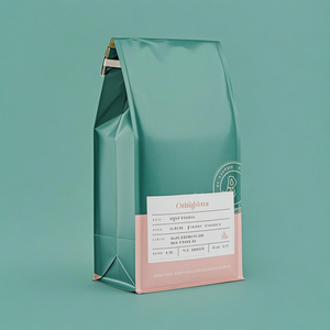 Pochette à café à fond plat 250G imprimée sur mesure emballage vide de thé et de grains avec valve et fermeture éclair pour café pour le stockage des aliments - Product Image 3