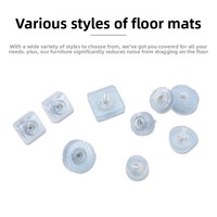 Patins transparents antidérapants Yisheng Hardware pour rehausser tables et chaises, patins carrés en plastique souple, protections pour pieds de meubles