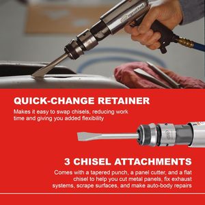 Marteau pneumatique Ingersoll Rand 114GCQ, course de 2 5/8 pouces, poignée pistolet, tête en acier allié, énergie d'impact de 20 J - Product Image 3