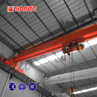 China Santo Crane 5 tonnes 10 tonnes Pont roulant à poutre unique avec chariots d'extrémité motorisés et palan électrique à chariot