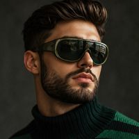 Lunettes de soleil pilote monobloc surdimensionnées 2026 – Grandes lunettes de soleil tendance de luxe avec design coupe-vent pour l'extérieur