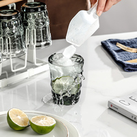 Esthetische vintage versierde geëmbosseerde sodakalkglazen tumbler 276ml, meerkleurig, vaatwasserbestendig, voor feesten, decoratief drinkglas