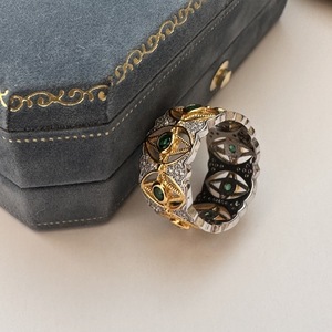 Anillo de Encaje de Plata Pura S925, Diseño Antiguo de Nicho con Estilo Retro Francés, Joyería Ajustable de Cara Ancha, Simple, Ligera y de Lujo - Product Image 5