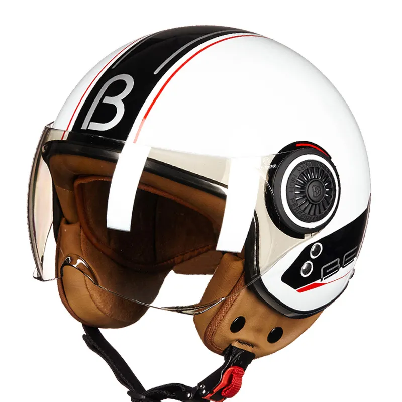 New Fashion Motorrad Fahrrad Einzigartiger Schutzhelm Klassisches Farb design Motorrad Harley Helm mit Schutzbrille