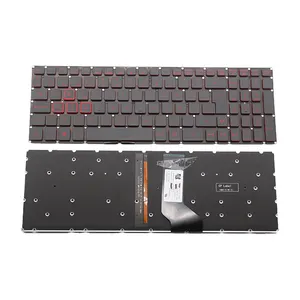 Yedek Laptop Acer için klavye Nitro 5 AN515-43 AN515-54 AN515-55 AN517-51Series dizüstü kırmızı arkadan aydınlatmalı SP düzeni