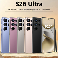 Nuevo Smartphone S26Ultra 5G con Android 15, 16GB+1TB, Doble SIM, HD, Deca Core, en Francés, Español e Inglés