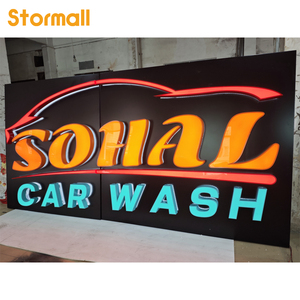 Custom Restaurant Building Design Glow LED Light Letter Logo Advertising Acrylic 3D Outdoor Sign Board IP67 CE Certified <strong>Shops</strong> - Product Image 1