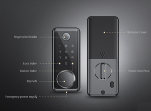 निविड़ अंधकार आउटडोर डिजिटल सामने कीपैड घर स्मार्ट के साथ बिना चाबी स्मार्ट इलेक्ट्रॉनिक दरवाजे ताले Deadbolt ताला - Product Image 3