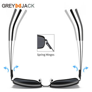 Lunettes de soleil carrées en métal Greyjack pour hommes, protection UV400, type 3, style conduite et pêche - Product Image 4