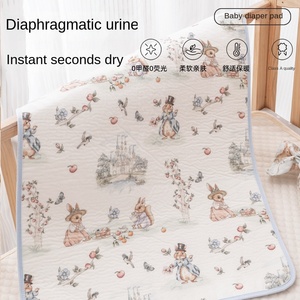 Cambiador de Pañales Portátil para Bebé, Impermeable, con Diseño de Dibujos Animados, Tamaño Personalizado, Transpirable, Lavable, de Algodón, para Bebés de 0 a 3 Años, Kemikeai - Product Image 1