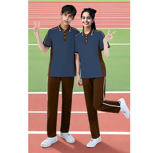 Set di uniformi scolastiche in cotone personalizzato per studenti delle scuole superiori sia maschili che femminili con opzione per stampare il Logo - Product Image 6
