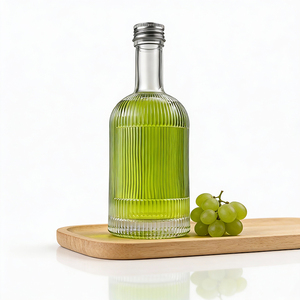 Botella <span class=keywords><strong>de</strong></span> Vidrio Vacía <span class=keywords><strong>de</strong></span> 340 ml para <span class=keywords><strong>Vino</strong></span> <span class=keywords><strong>de</strong></span> Frutas, Vodka, Tequila, con Rayas Verticales, Corcho Transparente, Recargable, Proveedor para <span class=keywords><strong>Ferias</strong></span> Comerciales, Venta al por Mayor <span class=keywords><strong>de</strong></span> Fábrica - Product Image 2