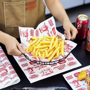 Papier sulfurisé alimentaire personnalisé pour emballer le poulet frit, les en-cas, la pizza, le pain pour les aliments cuisinés - Product Image 5