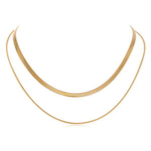 Collar de Cadena de Serpiente Dinle de 44.5 cm con Extensión, Joyería de Moda para Uso Diario - Product Image 3